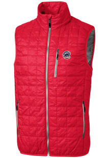 Cutter and Buck Chicago Cubs Big and Tall Red Stars and Stripes Rainier PrimaLoft Mens Vest