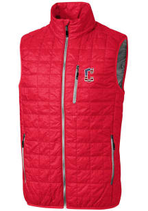 Cutter and Buck Cleveland Guardians Big and Tall Red Stars and Stripes Rainier PrimaLoft Mens Ve..