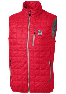Cutter and Buck St Louis Cardinals Big and Tall Red Stars and Stripes Rainier PrimaLoft Mens Ves..