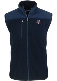 Cutter and Buck Minnesota Twins Mens Navy Blue Stars and Stripes Cascade Sherpa Sleeveless Jacke..