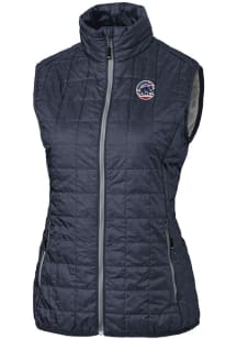 Cutter and Buck Chicago Cubs Womens Grey Stars and Stripes Rainier PrimaLoft Vest