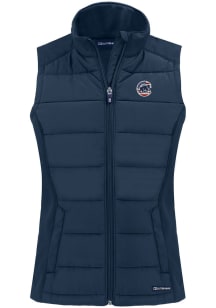 Cutter and Buck Chicago Cubs Womens Navy Blue Stars and Stripes Evoke Vest