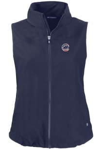 Cutter and Buck Chicago Cubs Womens Navy Blue Stars and Stripes Charter Vest