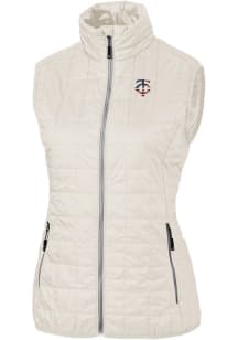 Cutter and Buck Minnesota Twins Womens White Stars and Stripes Rainier PrimaLoft Vest