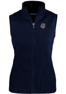 Cutter and Buck Minnesota Twins Womens Navy Blue Stars and Stripes Cascade Sherpa Vest