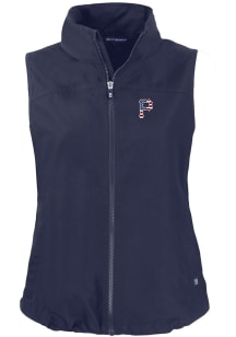 Cutter and Buck Pittsburgh Pirates Womens Navy Blue Stars and Stripes Charter Vest