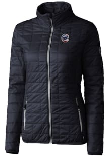 Cutter and Buck Chicago Cubs Womens Silver Stars and Stripes Rainier PrimaLoft Filled Jacket