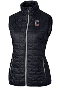 Cutter and Buck Cleveland Guardians Womens Silver Stars and Stripes Rainier PrimaLoft Vest