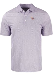 Cutter and Buck Clemson Tigers Mens White Vault Pike Symmetry Short Sleeve Polo