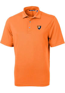 Cutter and Buck Illinois Fighting Illini Mens Orange Vault Virtue Eco Pique Short Sleeve Polo