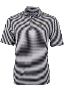 Cutter and Buck Missouri Tigers Mens Black Alumni Virtue Eco Pique Stripe Short Sleeve Polo