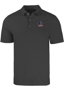 Cutter and Buck Delaware Fightin' Blue Hens Big and Tall Black Forge Big and Tall Golf Shirt