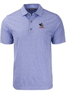 Cutter and Buck Delaware Fightin' Blue Hens Blue Forge Heather Stripe Big and Tall Polo