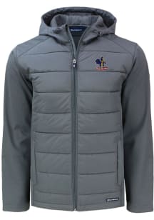 Cutter and Buck Delaware Fightin' Blue Hens Mens Grey Evoke Hood Big and Tall Lined Jacket
