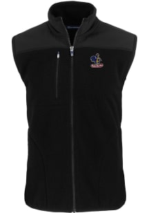 Cutter and Buck Delaware Fightin' Blue Hens Big and Tall Black Cascade Sherpa Mens Vest