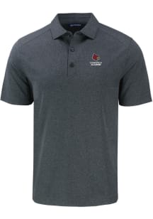 Cutter and Buck Louisville Cardinals Mens Black Alumni Forge Recycled Short Sleeve Polo