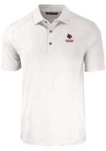 Cutter and Buck Louisville Cardinals Mens White Alumni Forge Recycled Short Sleeve Polo