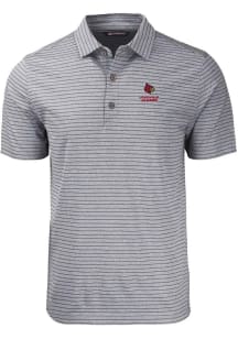 Cutter and Buck Louisville Cardinals Mens Black Alumni Forge Stripe Short Sleeve Polo