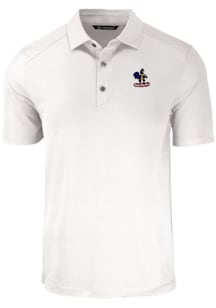 Cutter and Buck Delaware Fightin' Blue Hens Mens White Forge Recycled Short Sleeve Polo