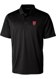 Nebraska Cornhuskers Black Cutter and Buck Alumni Prospect Big and Tall Polo