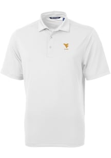 Cutter and Buck West Virginia Mountaineers White Alumni Virtue Eco Pique Big and Tall Polo