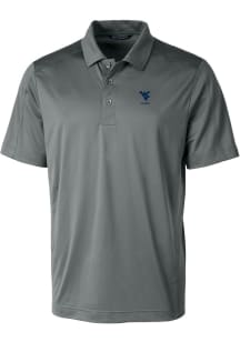 Cutter and Buck West Virginia Mountaineers Mens Grey Alumni Prospect Short Sleeve Polo