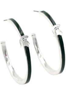Logo Hoop Michigan State Spartans Womens Earrings - Green
