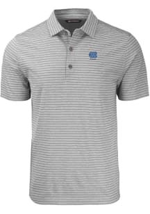 Cutter and Buck North Carolina Tar Heels Grey Alumni Forge Heather Stripe Big and Tall Polo