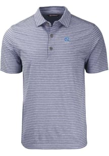 Cutter and Buck North Carolina Tar Heels Navy Blue Alumni Forge Heather Stripe Big and Tall Polo