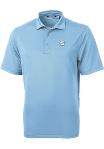 Cutter and Buck North Carolina Tar Heels Mens Blue Alumni Virtue Eco Pique Short Sleeve Polo