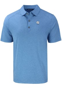 Cutter and Buck North Carolina Tar Heels Mens Blue Alumni Forge Recycled Short Sleeve Polo