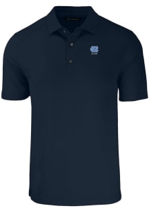 Cutter and Buck North Carolina Tar Heels Mens Navy Blue Alumni Forge Recycled Short Sleeve Polo