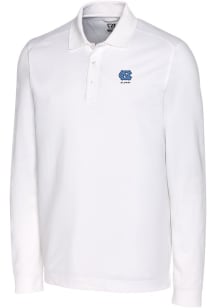 Cutter and Buck North Carolina Tar Heels Mens White Alumni Advantage Long Sleeve Polo Shirt