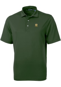 Cutter and Buck Notre Dame Fighting Irish Mens Green Alumni Virtue Eco Pique Short Sleeve Polo