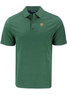 Cutter and Buck Notre Dame Fighting Irish Mens Green Alumni Forge Recycled Short Sleeve Polo