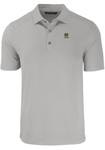 Cutter and Buck Notre Dame Fighting Irish Mens Grey Alumni Forge Recycled Short Sleeve Polo