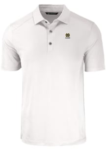 Cutter and Buck Notre Dame Fighting Irish Mens White Alumni Forge Recycled Short Sleeve Polo