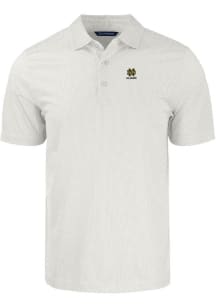 Cutter and Buck Notre Dame Fighting Irish Mens White Alumni Pike Symmetry Short Sleeve Polo