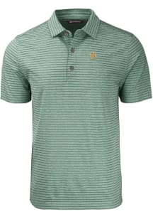 Cutter and Buck Notre Dame Fighting Irish Mens Green Alumni Forge Stripe Short Sleeve Polo