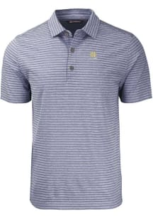 Cutter and Buck Notre Dame Fighting Irish Mens Navy Blue Alumni Forge Stripe Short Sleeve Polo