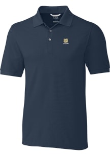 Cutter and Buck Notre Dame Fighting Irish Mens Navy Blue Alumni Advantage Short Sleeve Polo