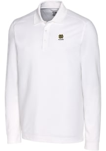 Cutter and Buck Notre Dame Fighting Irish Mens White Alumni Advantage Long Sleeve Polo Shirt