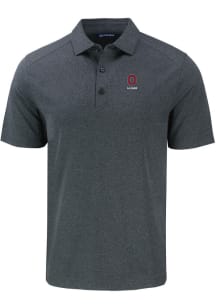 Ohio State Buckeyes Black Cutter and Buck Alumni Forge Eco Stretch Big and Tall Polo