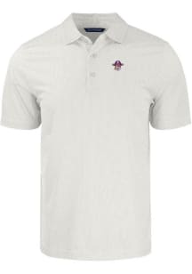 Cutter and Buck East Carolina Pirates Mens White Pike Symmetry Short Sleeve Polo