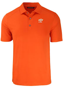 Cutter and Buck Oklahoma State Cowboys Orange Alumni Forge Eco Stretch Big and Tall Polo