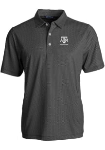 Cutter and Buck Texas A&amp;M Aggies Mens Black Alumni Pike Symmetry Short Sleeve Polo