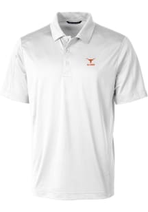 Cutter and Buck Texas Longhorns Mens White Alumni Prospect Short Sleeve Polo