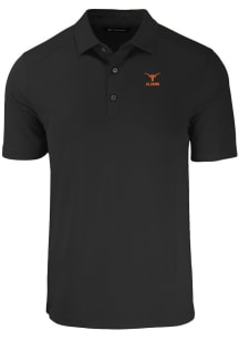 Cutter and Buck Texas Longhorns Mens Black Alumni Forge Recycled Short Sleeve Polo