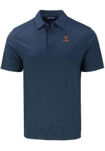 Cutter and Buck Texas Longhorns Mens Navy Blue Alumni Forge Recycled Short Sleeve Polo