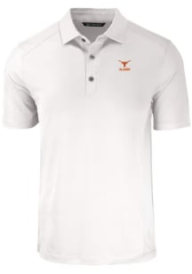 Cutter and Buck Texas Longhorns Mens White Alumni Forge Recycled Short Sleeve Polo